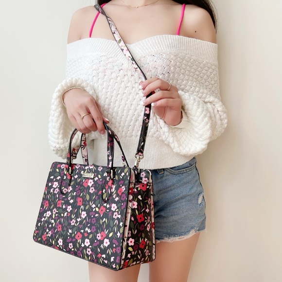 Kate Spade ♠️ Reese Laureal Way Floral Satchel - Picture 2 of 8